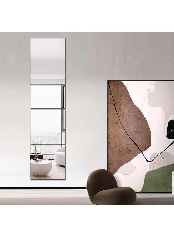 ملصقات مرايا جدارية آمنة للأطفال - عبوة من قطعتين - مرايا خفيفة الوزن وغير قابلة للكسر للأطفال الصغار للاستخدام الزخرفي والتعليمي - Image 2